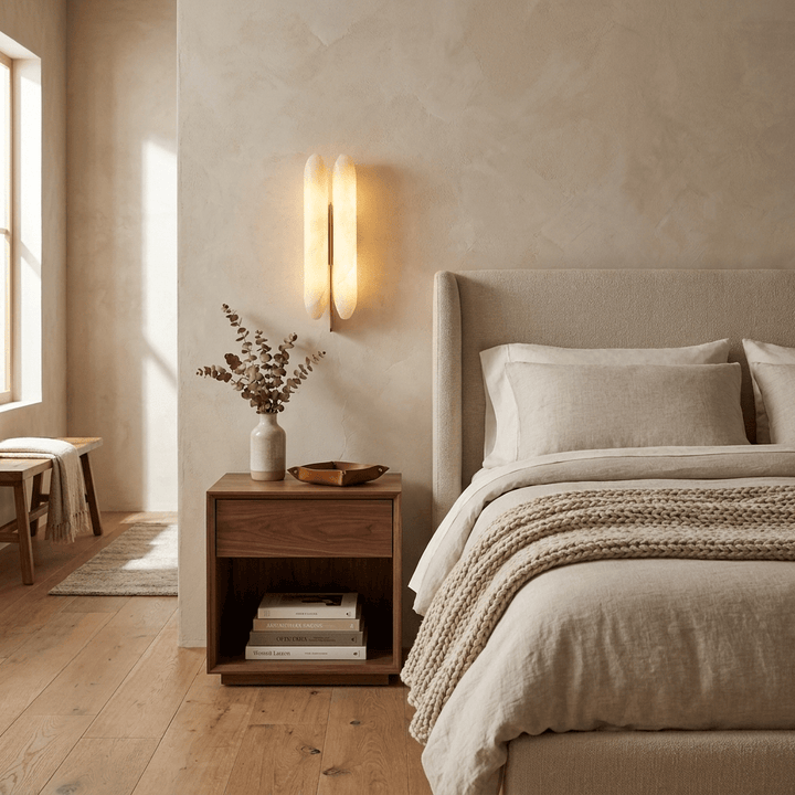 Husk Alabaster Wall Sconce