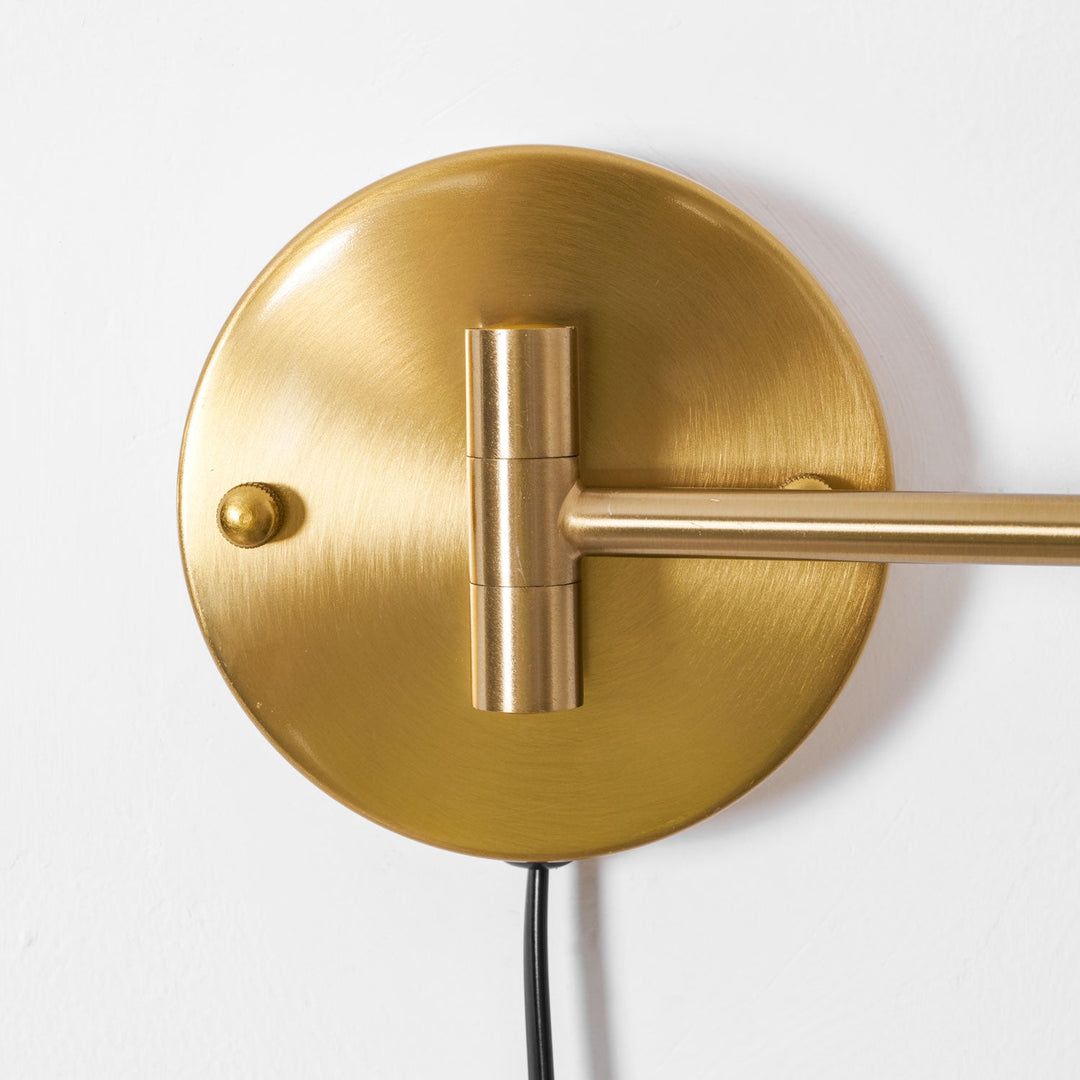 Adjustable Arm Plug In Wall Lamp