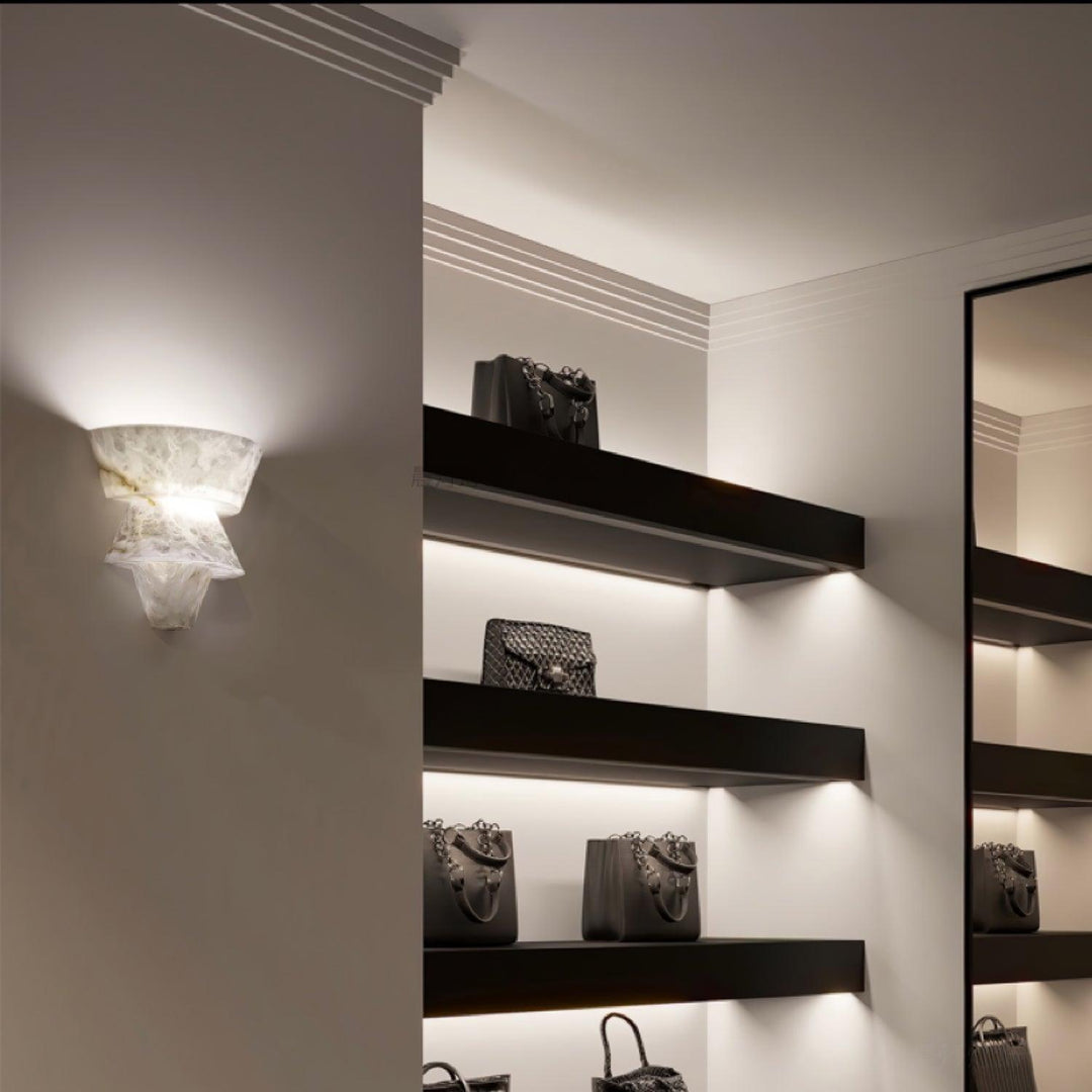Laboratory Alabaster Wall Light