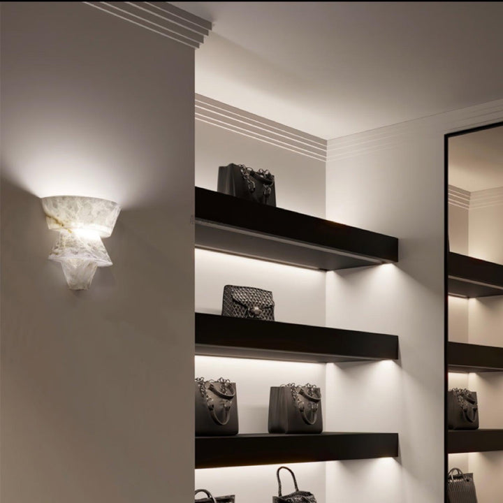 Laboratory Alabaster Wall Light