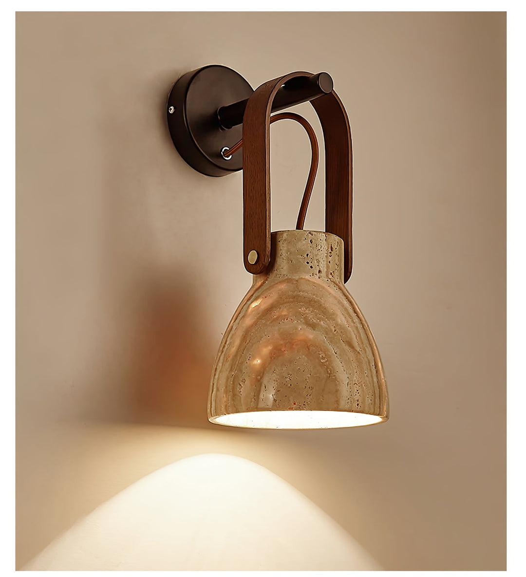 Lanta Arc Stone Sconce