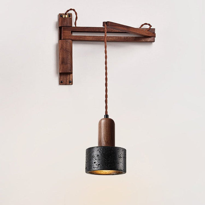 Lava Stone Swing Arm Wall Lamp