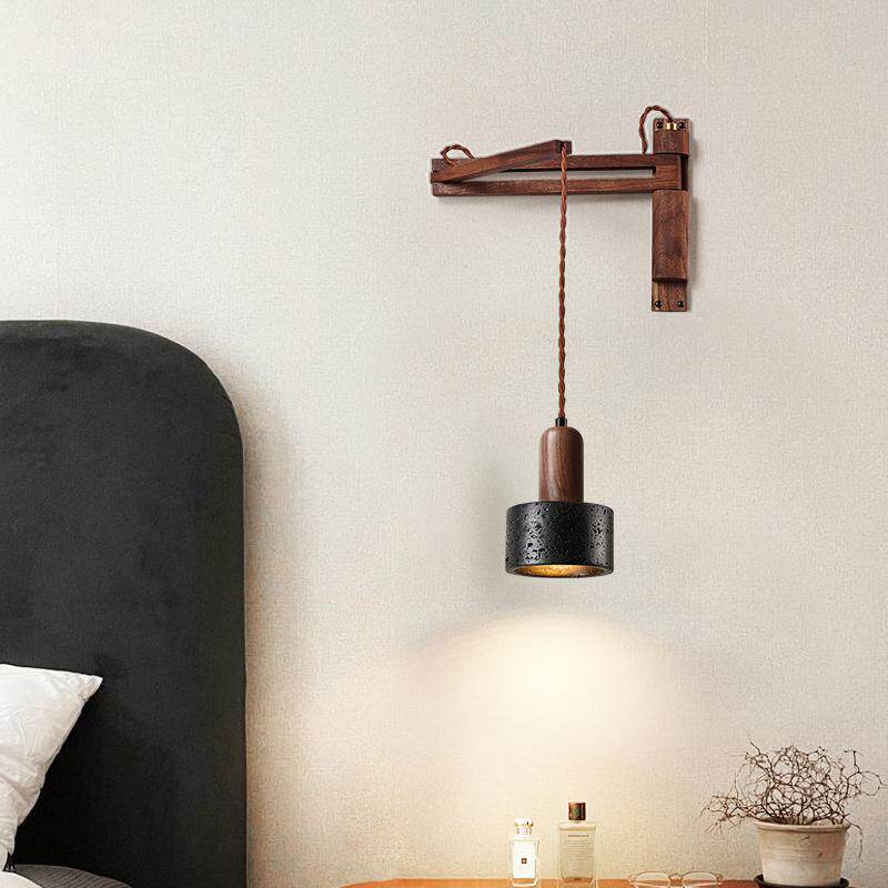 Lava Stone Swing Arm Wall Lamp