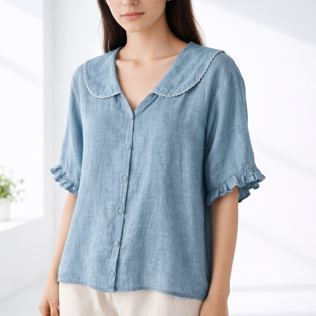 PETER PAN-KRAAGBLOUSE VOOR VROUWEN