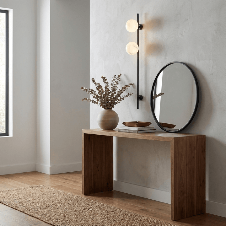 Liora Alabaster Double Globe Wall Sconce