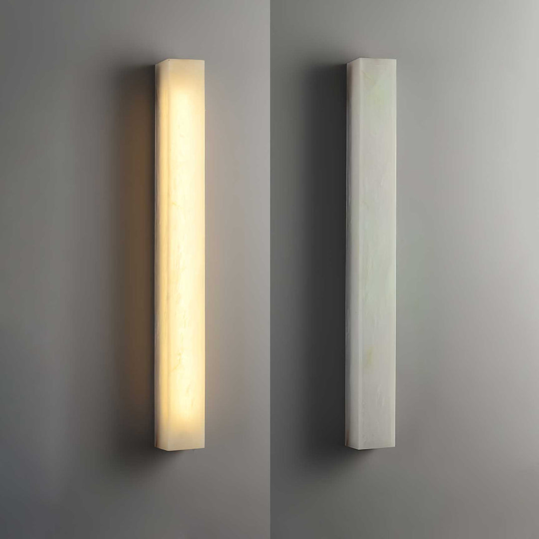Lucent Pillar Alabaster Wall Light