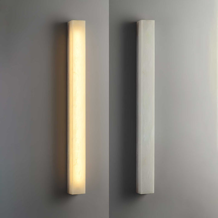 Lucent Pillar Alabaster Wall Light