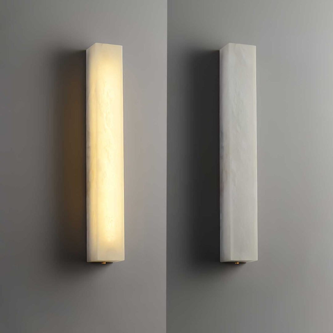 Lucent Pillar Alabaster Wall Light