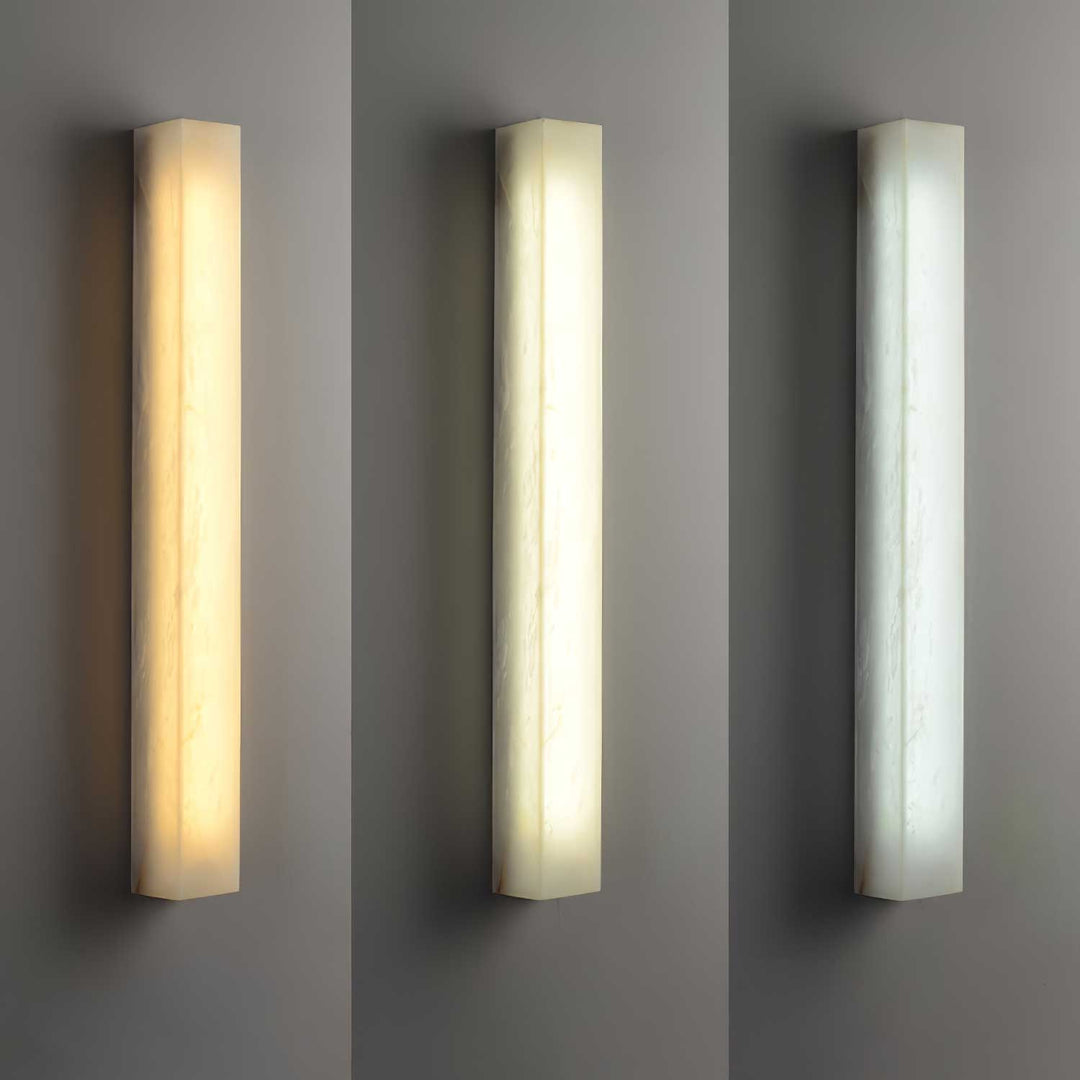 Lucent Pillar Alabaster Wall Light
