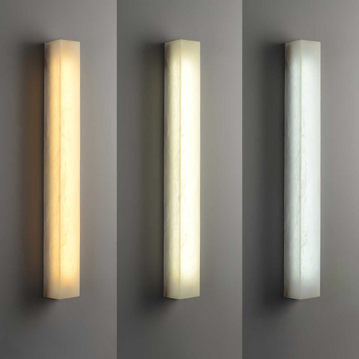 Lucent Pillar Alabaster Wall Light