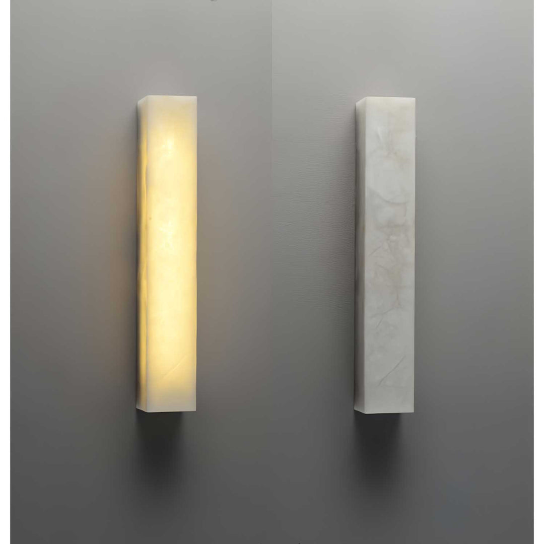 Lucent Pillar Alabaster Wall Light