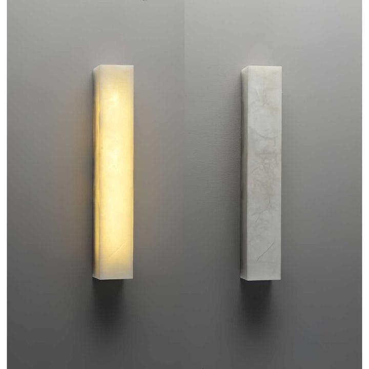 Lucent Pillar Alabaster Wall Light