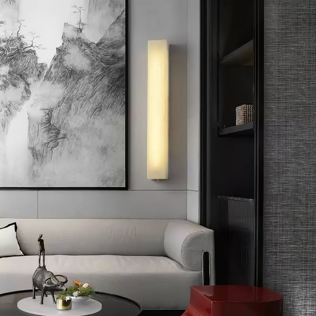 Lucent Pillar Alabaster Wall Light