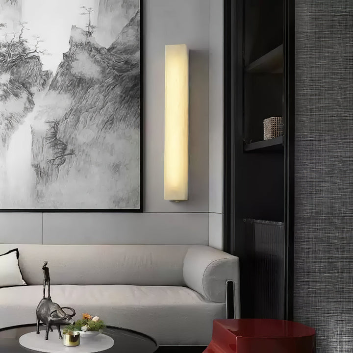 Lucent Pillar Alabaster Wall Light