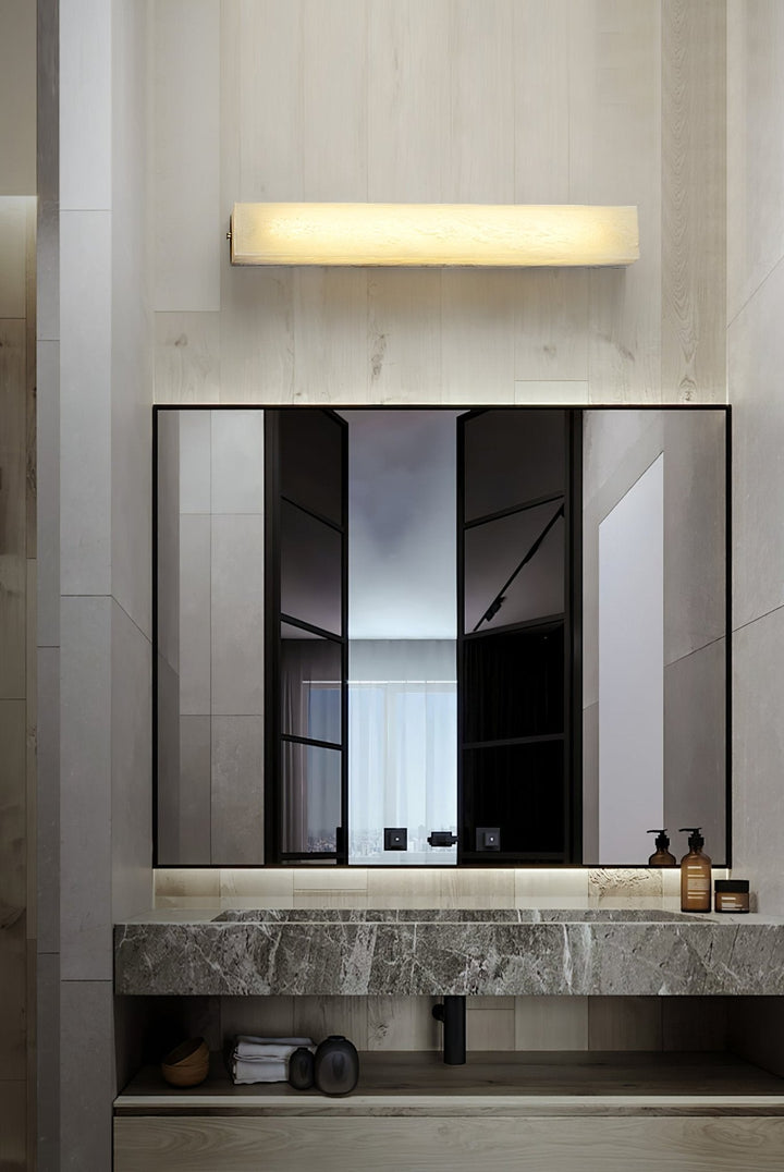 Lucent Pillar Alabaster Wall Light