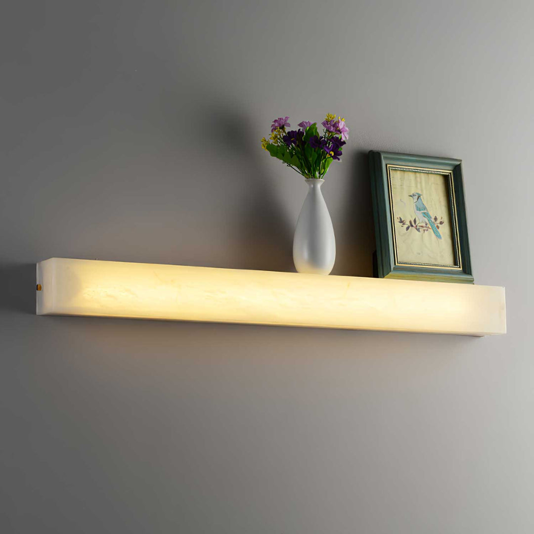 Lucent Pillar Alabaster Wall Light