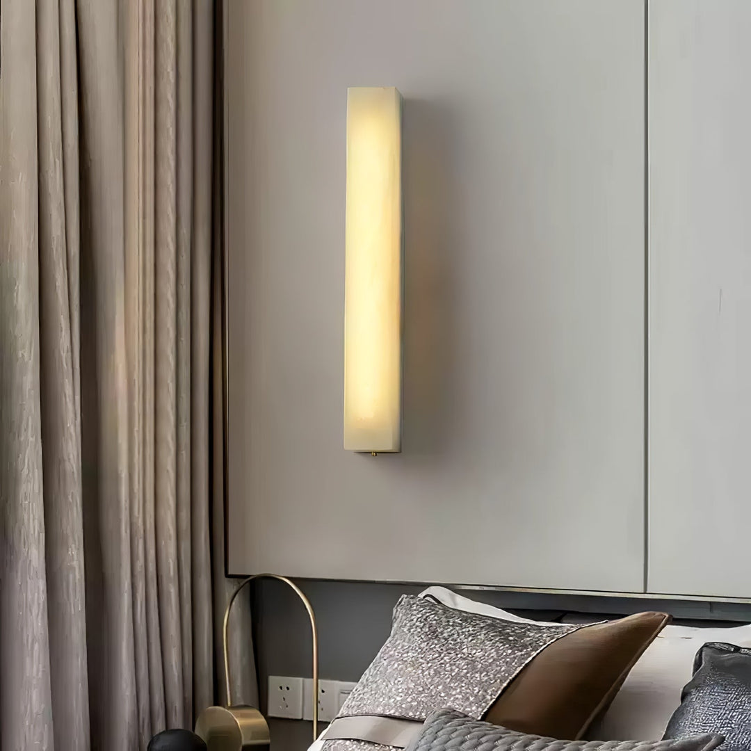Lucent Pillar Alabaster Wall Light