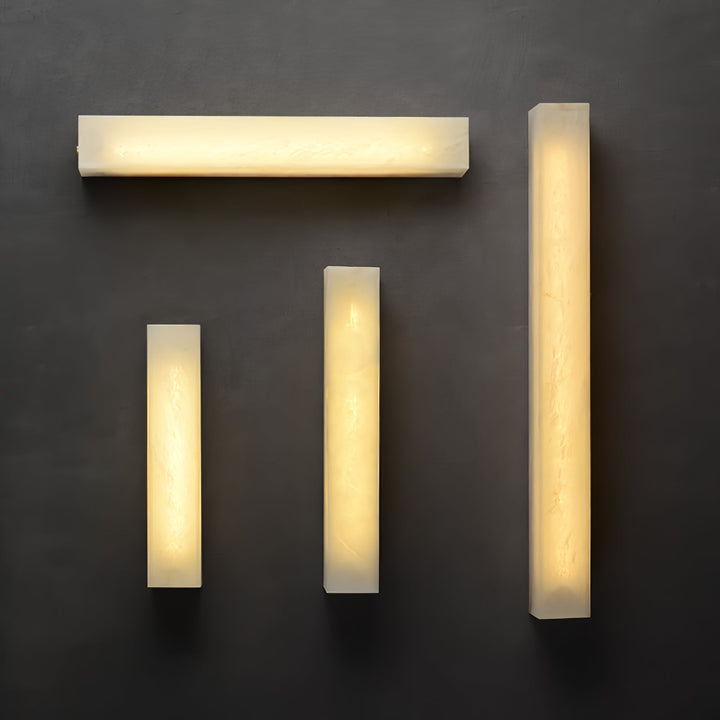 Lucent Pillar Alabaster Wall Light