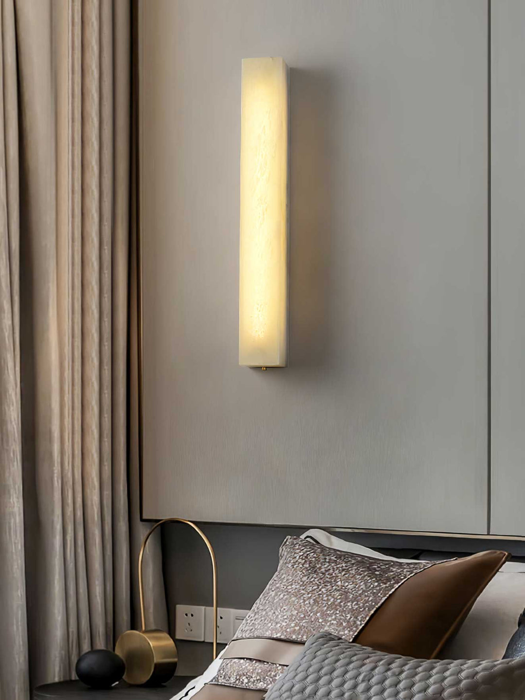Lucent Pillar Alabaster Wall Light