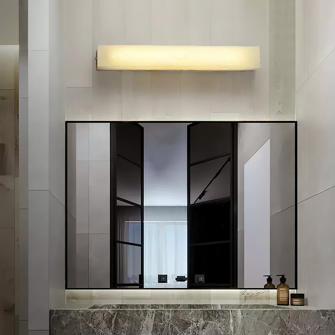 Lucent Pillar Alabaster Wall Light