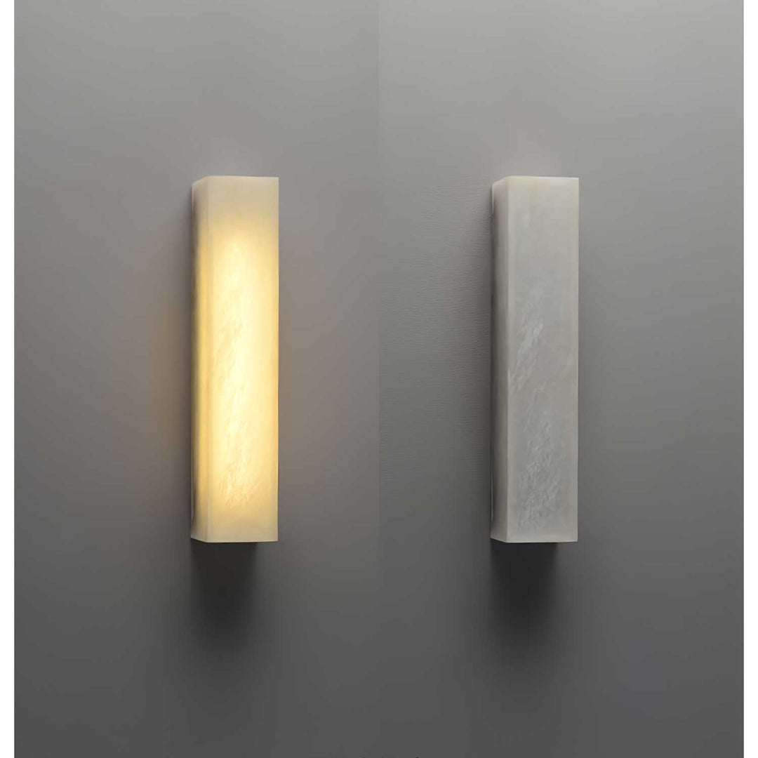 Lucent Pillar Alabaster Wall Light
