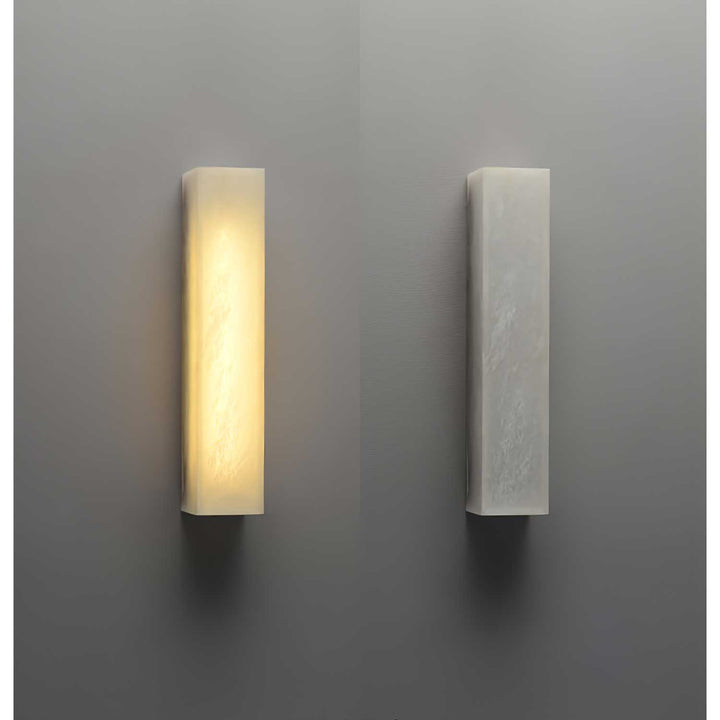 Lucent Pillar Alabaster Wall Light