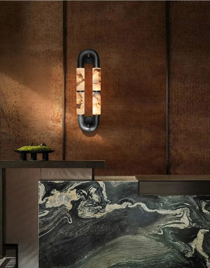 Luma Arc Twin Alabaster Sconce