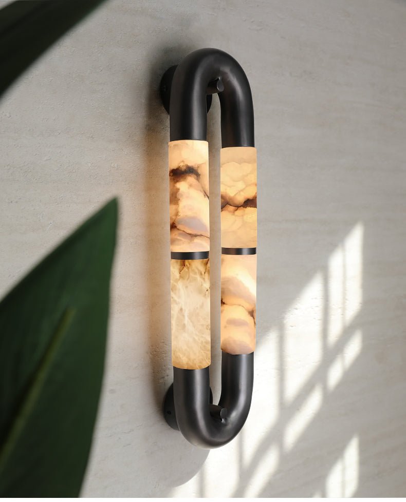 Luma Arc Twin Alabaster Sconce