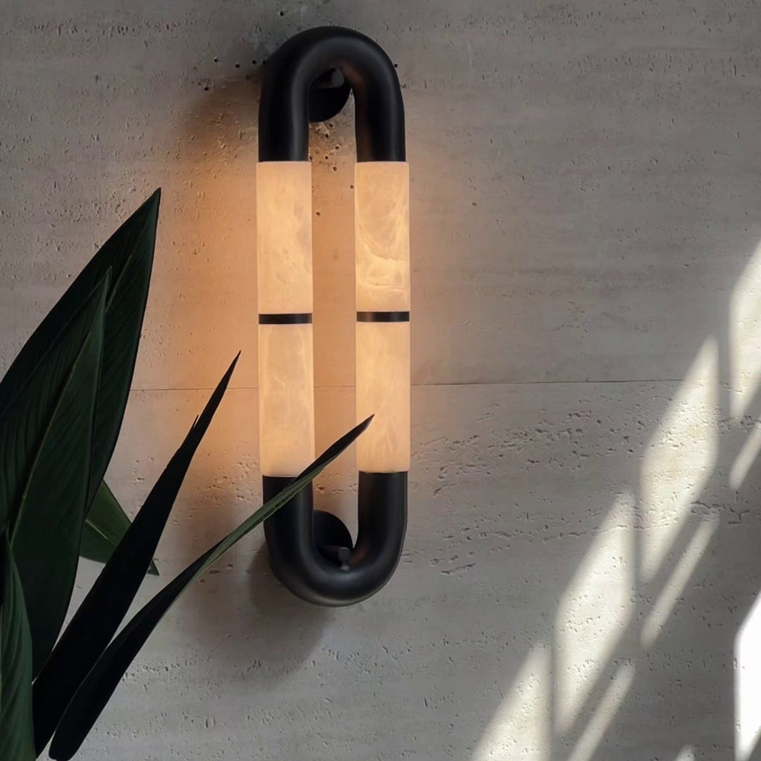 Luma Arc Twin Alabaster Sconce