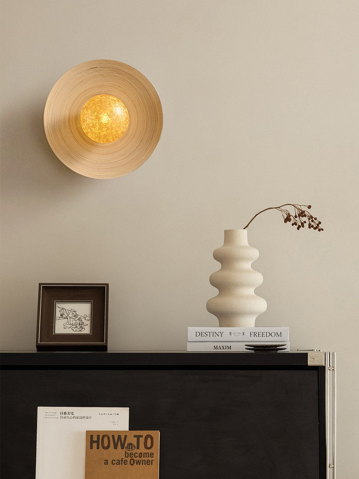 Luminous Bamboo Halo Wall Lamp