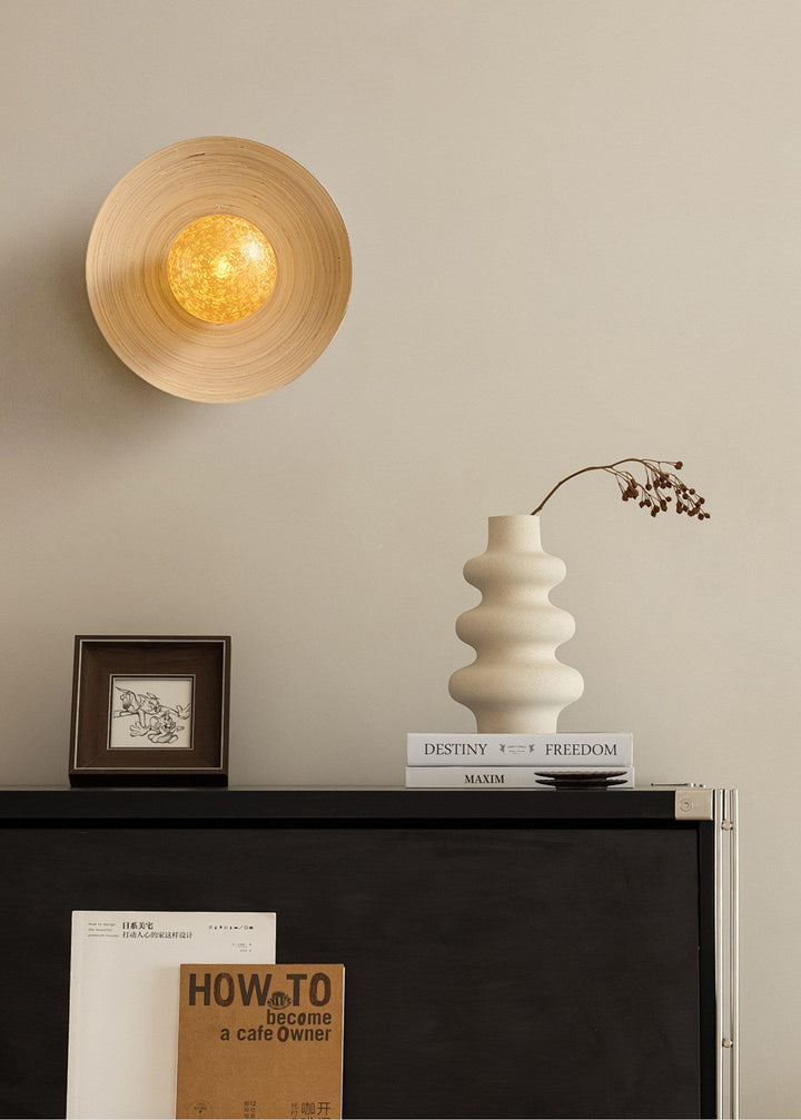 Luminous Bamboo Halo Wall Lamp