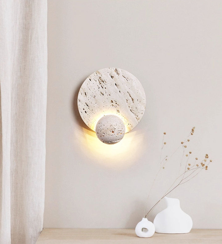 Luna Travertine Sconce