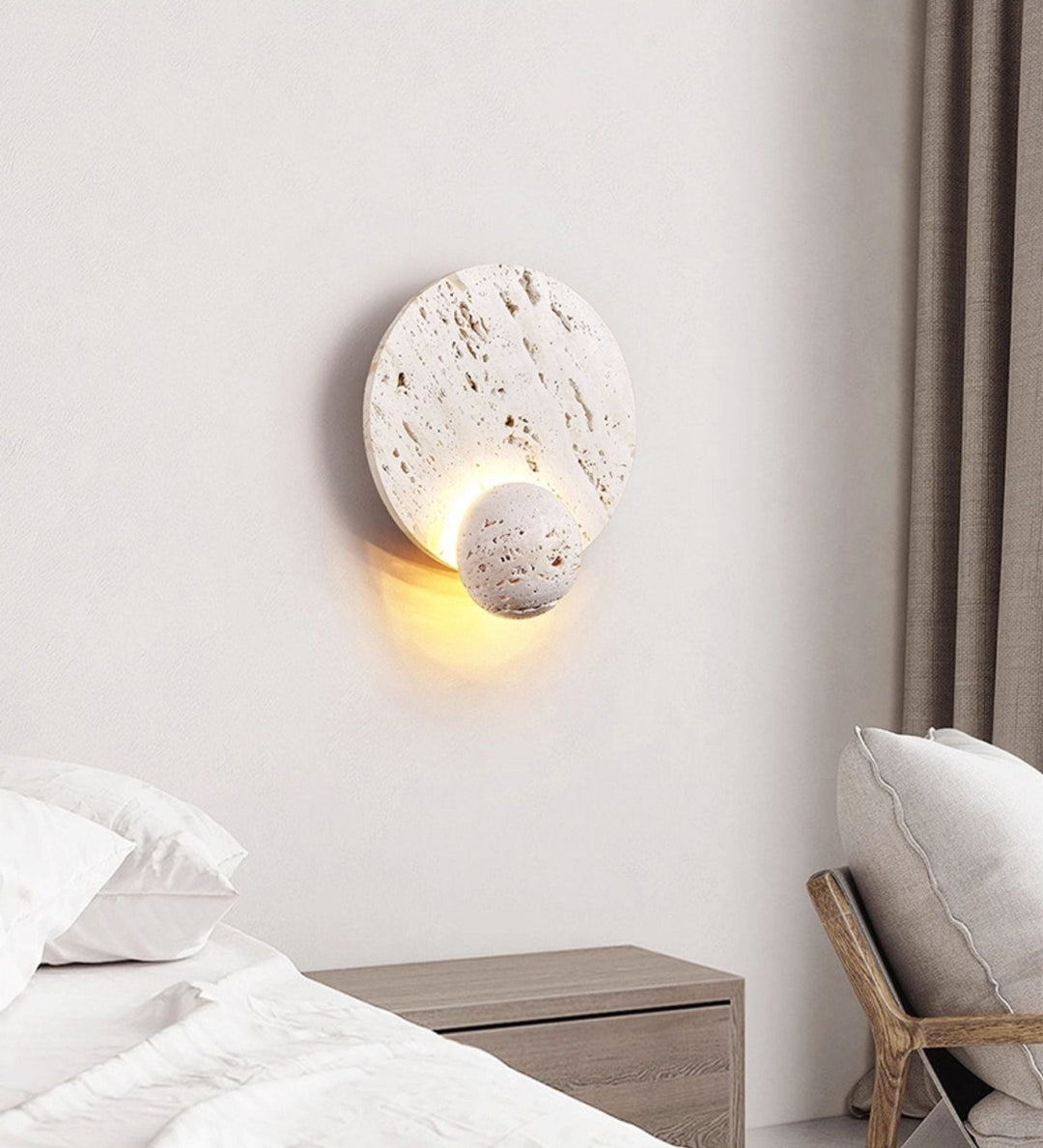 Luna Travertine Sconce