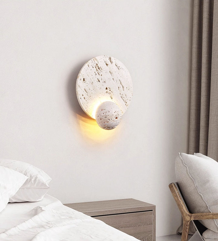 Luna Travertine Sconce