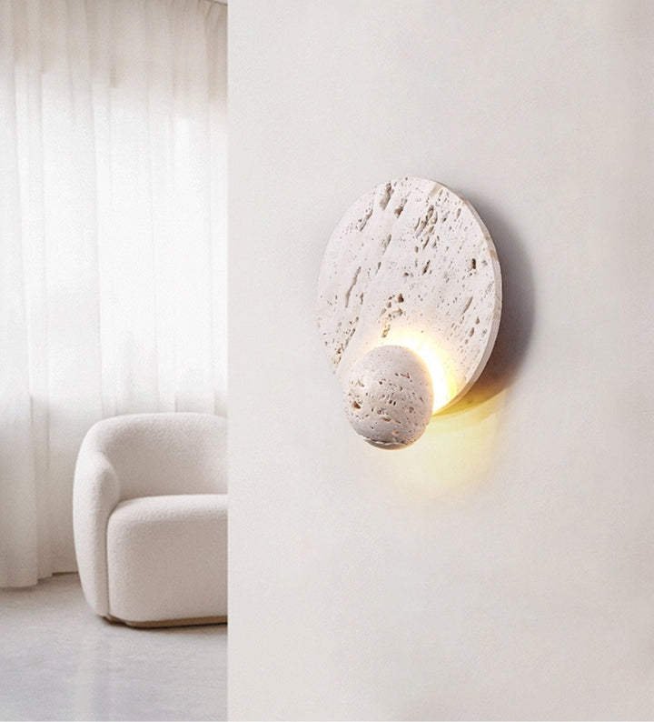 Luna Travertine Sconce