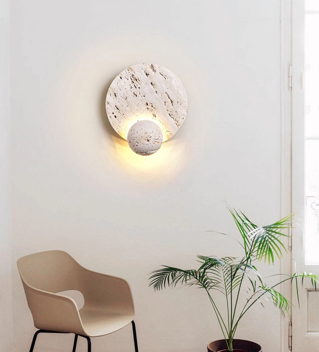 Luna Travertine Sconce