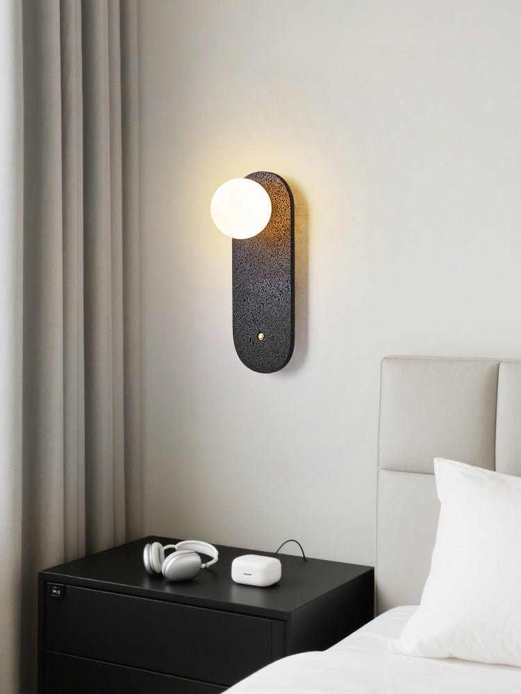 Black Travertine Hearth Sconce