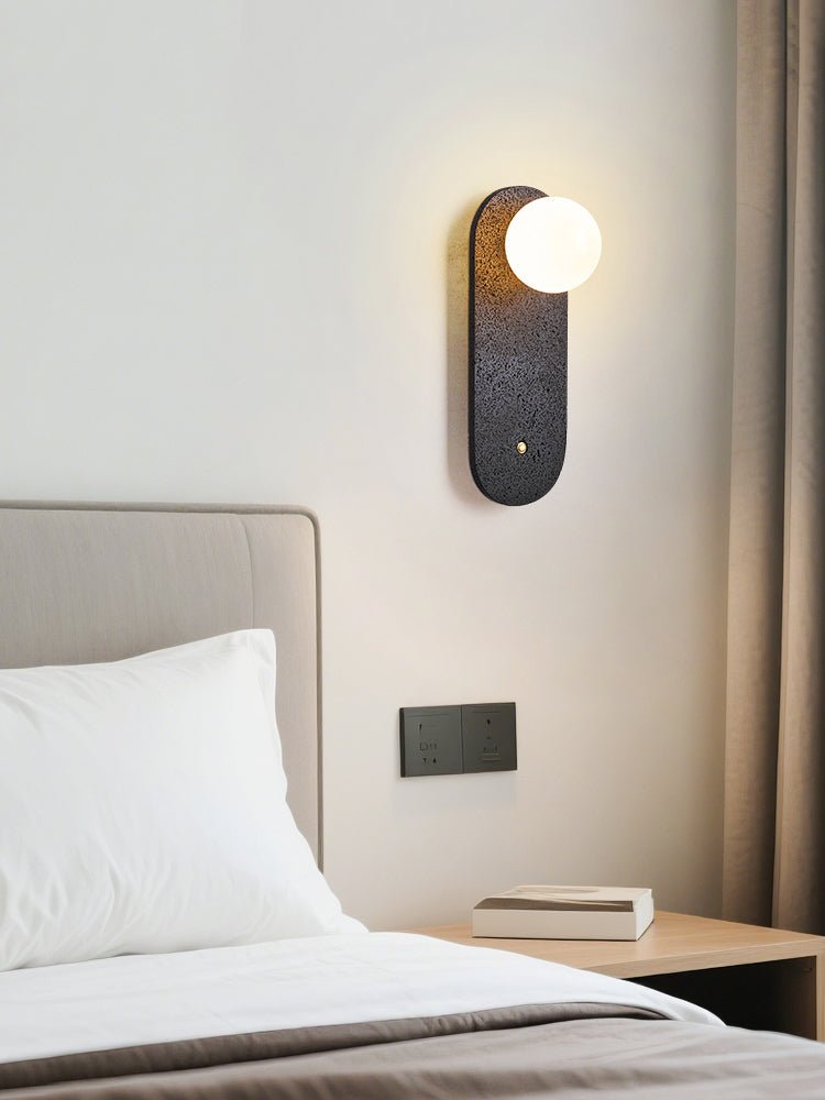 Black Travertine Hearth Sconce