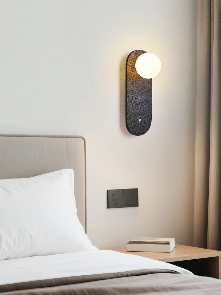 Black Travertine Hearth Sconce