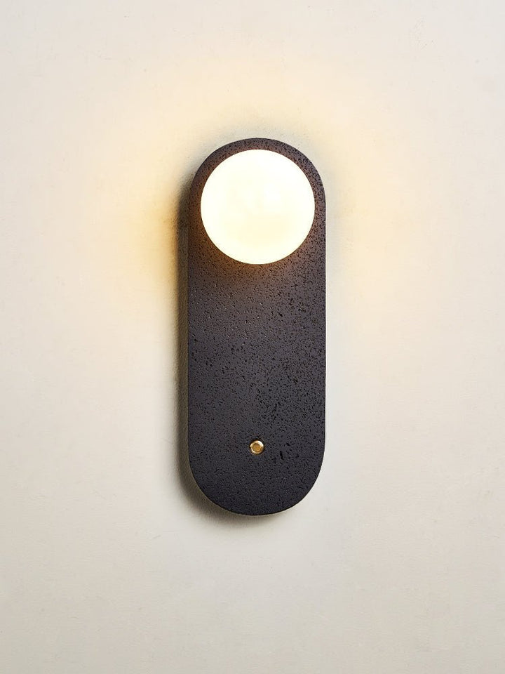 Black Travertine Hearth Sconce