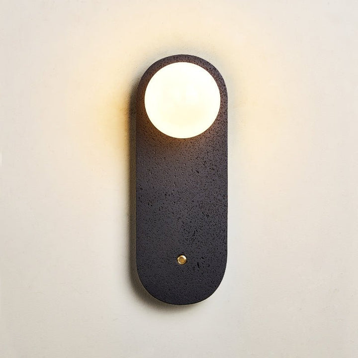 Black Travertine Hearth Sconce