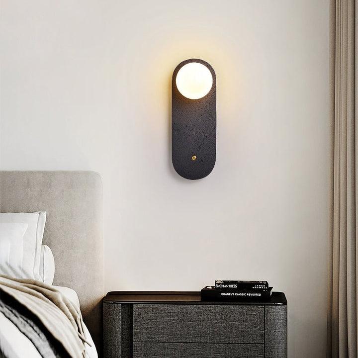 Black Travertine Hearth Sconce