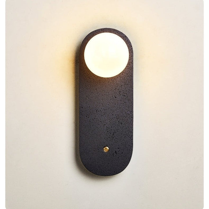 Black Travertine Hearth Sconce