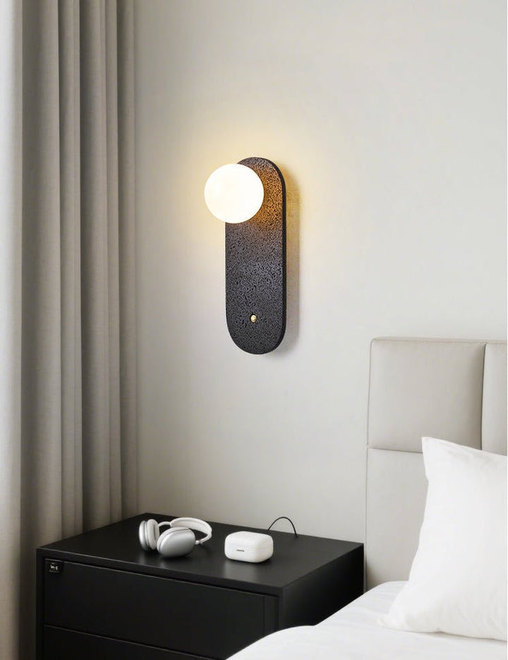 Black Travertine Hearth Sconce