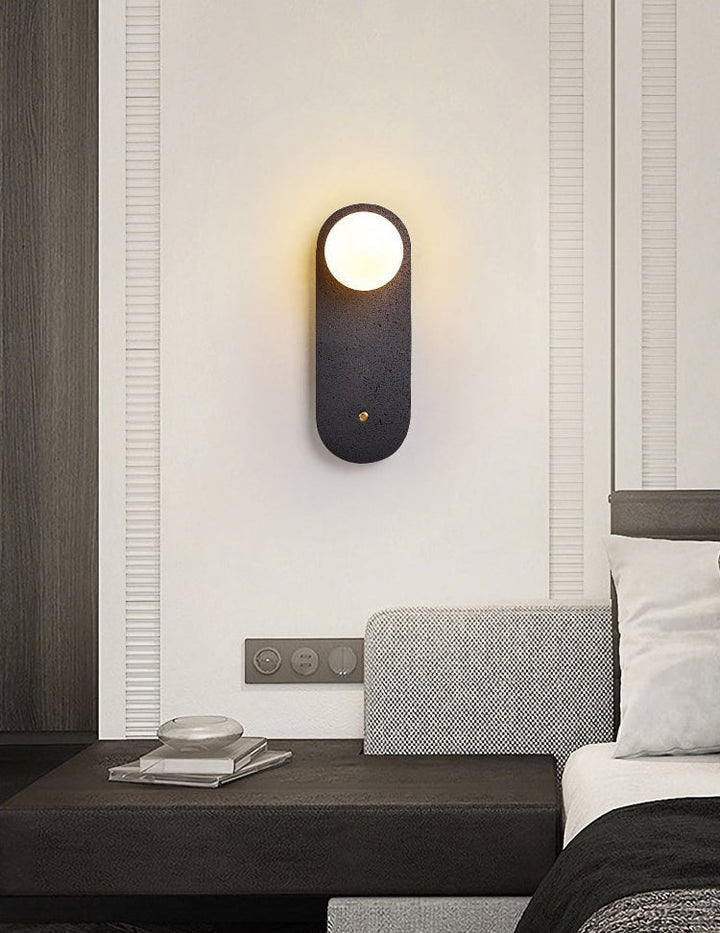 Black Travertine Hearth Sconce