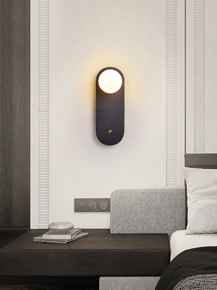 Black Travertine Hearth Sconce