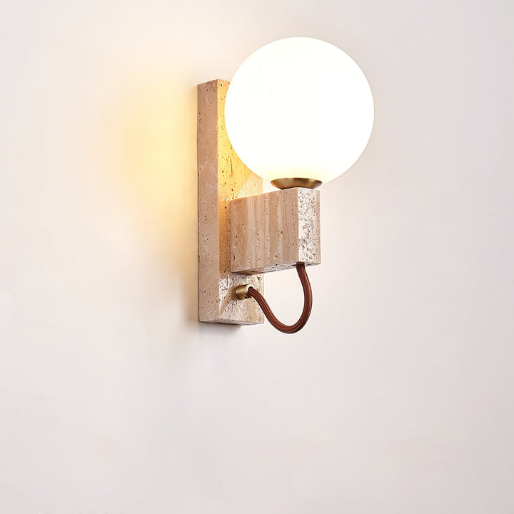 Lunar Travertine Sconce