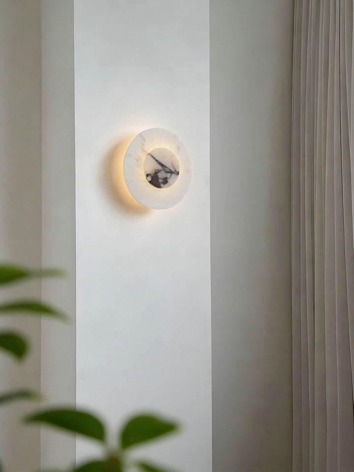 Lunar Veil Alabaster Wall Lamp