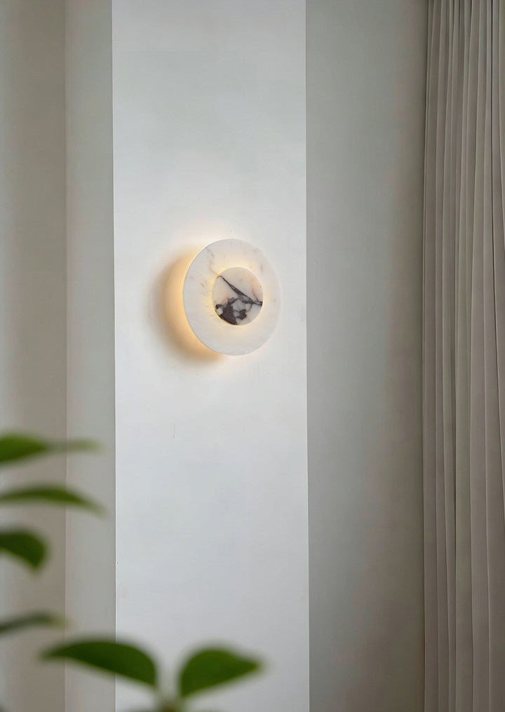 Lunar Veil Alabaster Wall Lamp