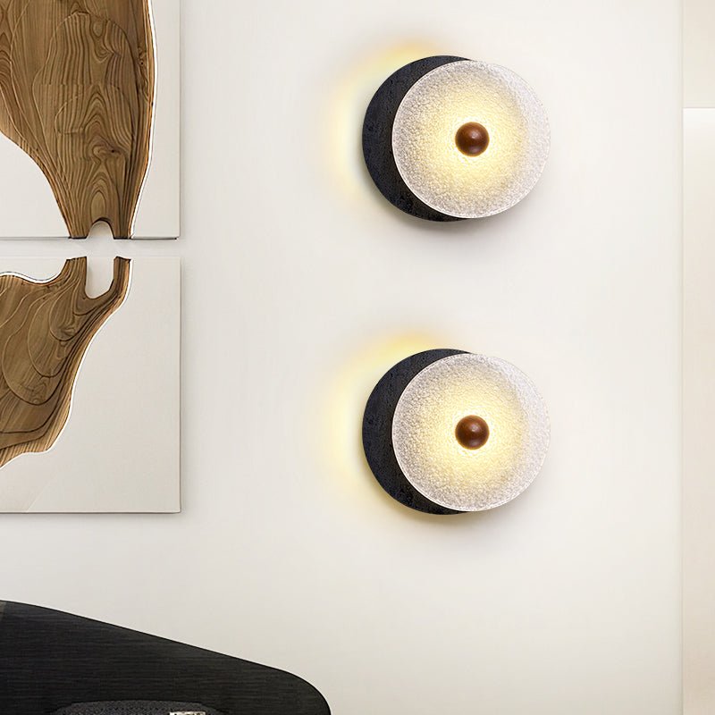 Lunara Textured Disc Wall Light